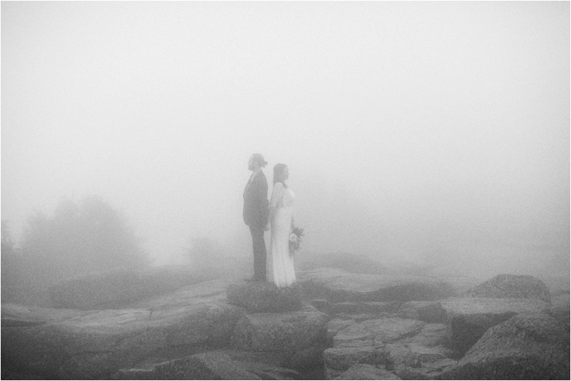 Katie & Jacob, Elopement Portraits on Whiteface Mountain with Zero Visability | Lake Placid, NY