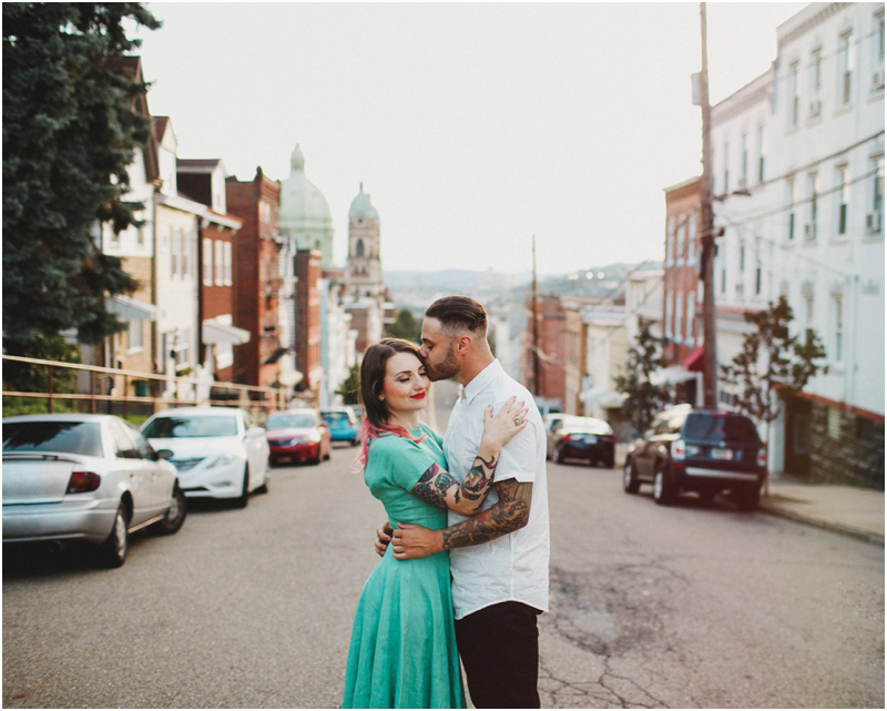 A Vintage Polish Hill, Pittsburgh PA Engagement Session