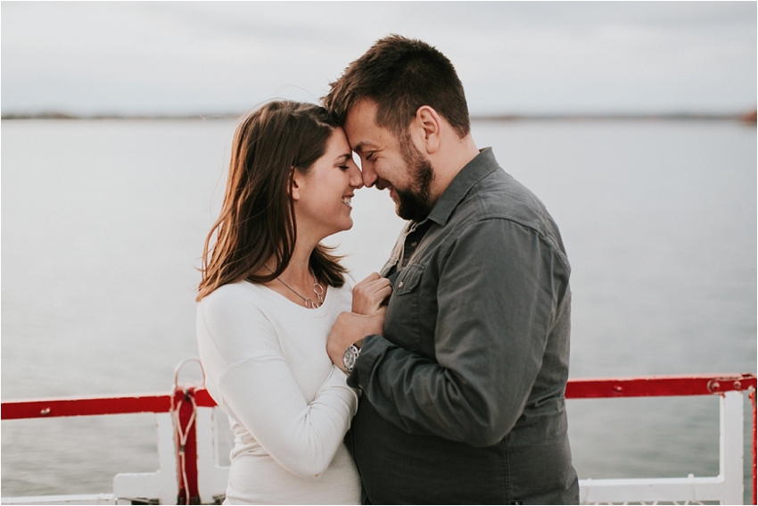 Beth & Seth, Engagement Session in Portland, ME on the Mail Boat