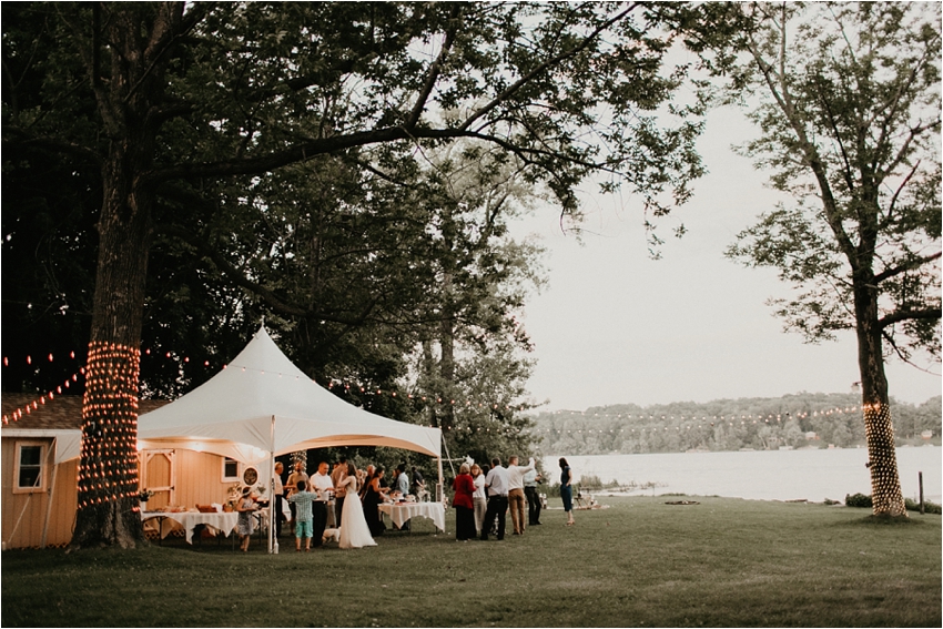 Intimate Backyard Wedding. Upstate New York Wedding Photographer. Lake wedding