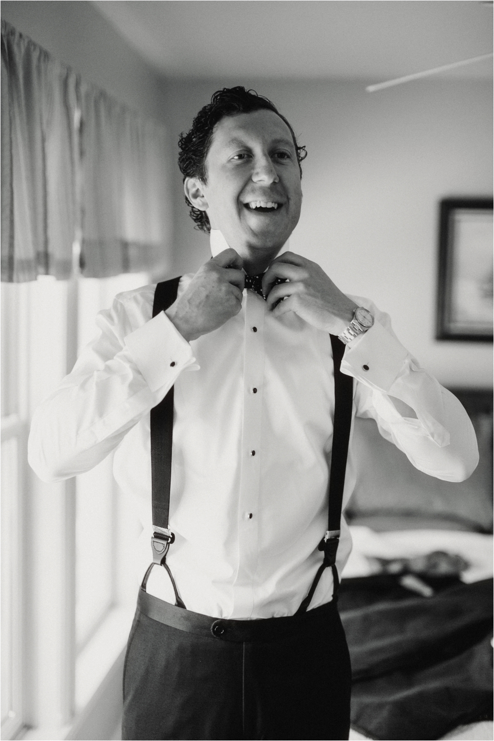 Custom tuxedo by Jos. A Bank | Sodus Bay Wedding Photographers | Shaw Photo Co.
