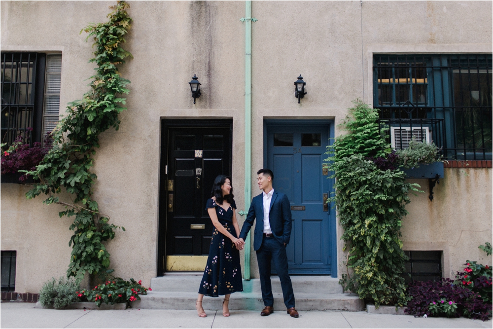 Engagement Session at the Washington mews in new york city