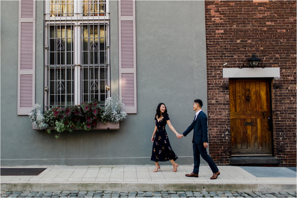 Engagement Session at the Washington mews in new york city