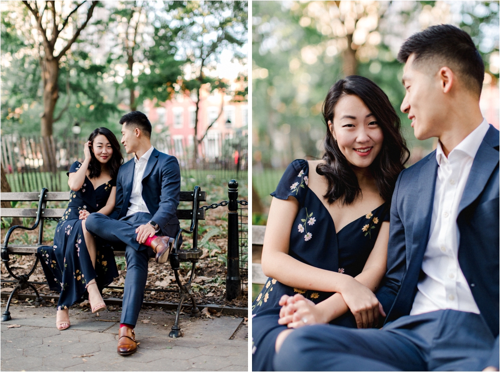 Engagement Session at the Washington mews in new york city