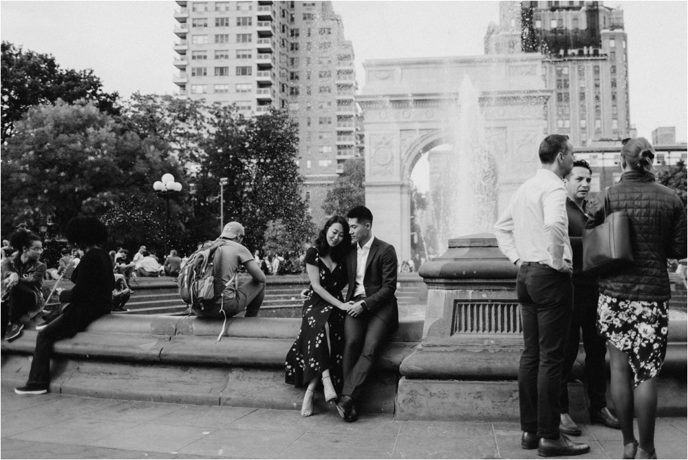 Engagement Session at the Washington mews in new york city