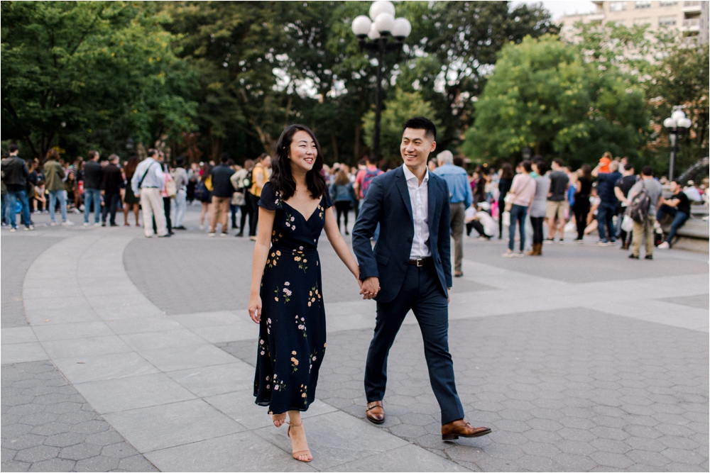 Engagement Session at the Washington mews in new york city