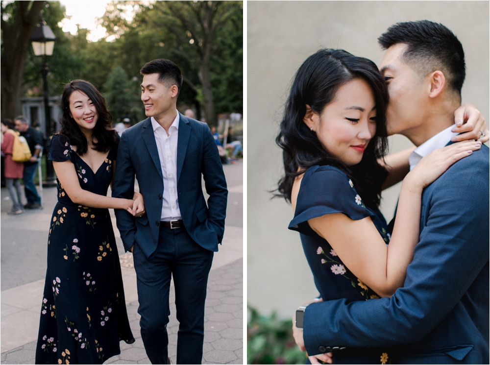 Engagement Session at the Washington mews in new york city