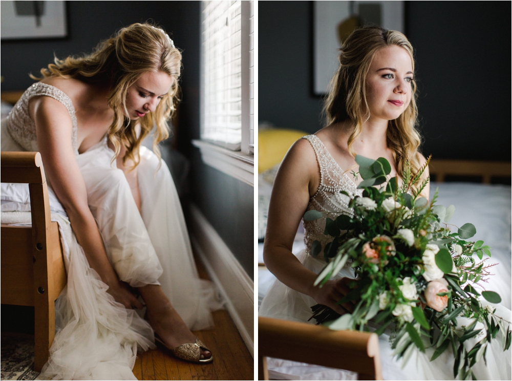 Willowby Wedding Gown and BHLDN Shoes | Shaw Photo Co.