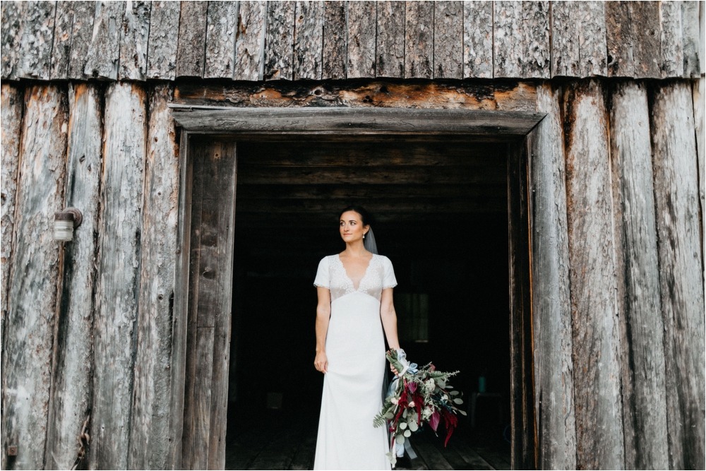 Ally & Ryan Adirondack Wedding on Big Moose Lake | Rime Arodaky gown | Shaw Photo Co.