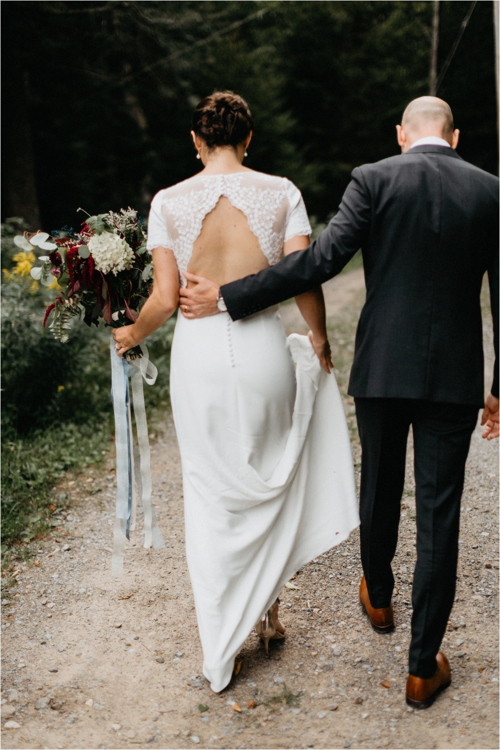 Ally & Ryan Adirondack Wedding on Big Moose Lake | Rime Arodaky gown | Shaw Photo Co.