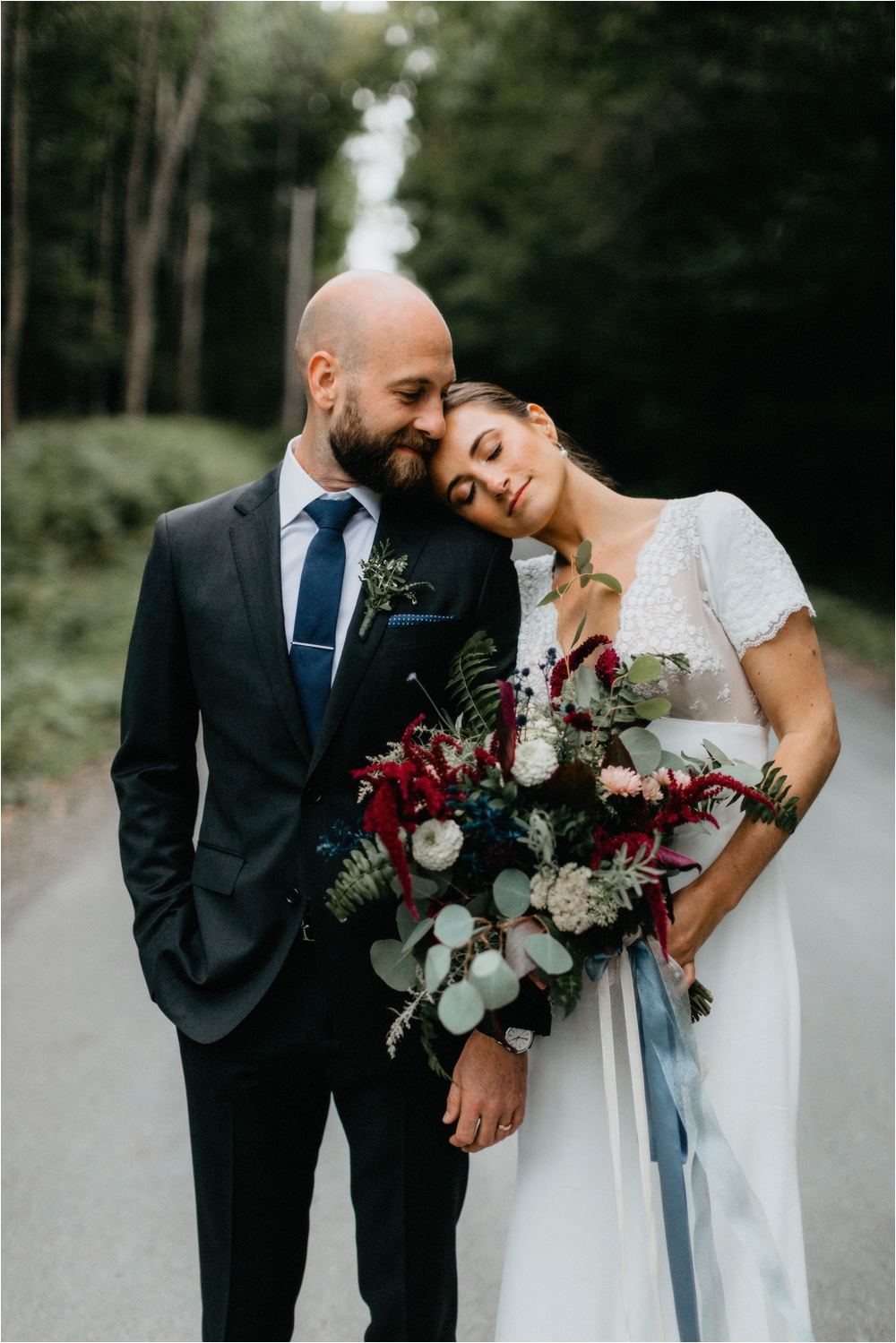 Ally & Ryan Adirondack Wedding on Big Moose Lake | Rime Arodaky gown | Shaw Photo Co.