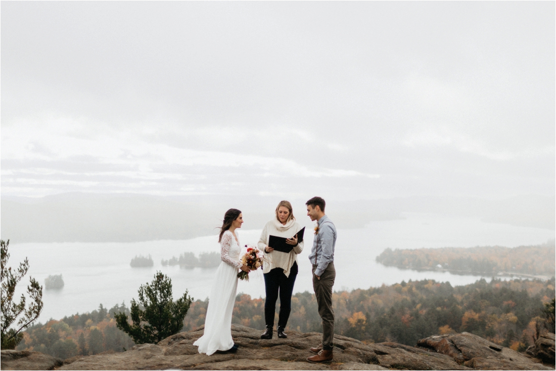 Elopement on Rocky Mountain near Inlet, Adirondacks | Shaw Photo Co. | Adirondack Wedding Photographer