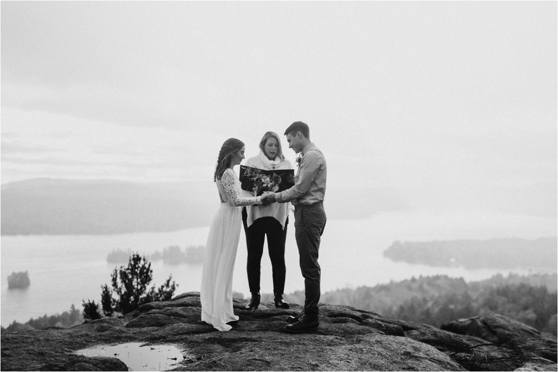 Elopement on Rocky Mountain near Inlet, Adirondacks | Shaw Photo Co. | Adirondack Wedding Photographer