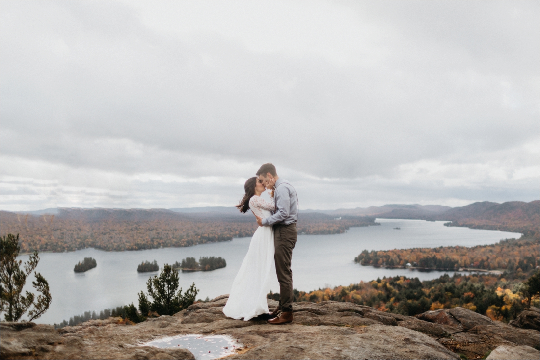 Lindsay and Joseph | Elopement on Rocky Mountain Inlet Adirondacks