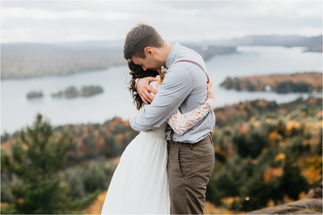 Elopement on Rocky Mountain near Inlet, Adirondacks | Shaw Photo Co. | Adirondack Wedding Photographer