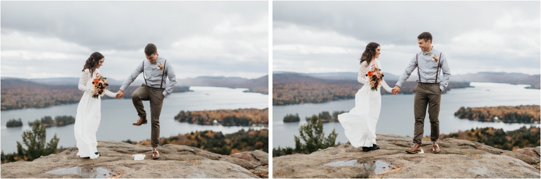 Elopement on Rocky Mountain near Inlet, Adirondacks | Shaw Photo Co. | Adirondack Wedding Photographer