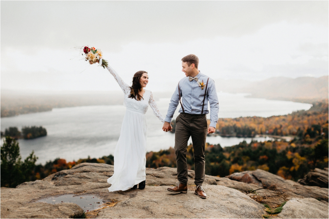 Elopement on Rocky Mountain near Inlet, Adirondacks | Shaw Photo Co. | Adirondack Wedding Photographer