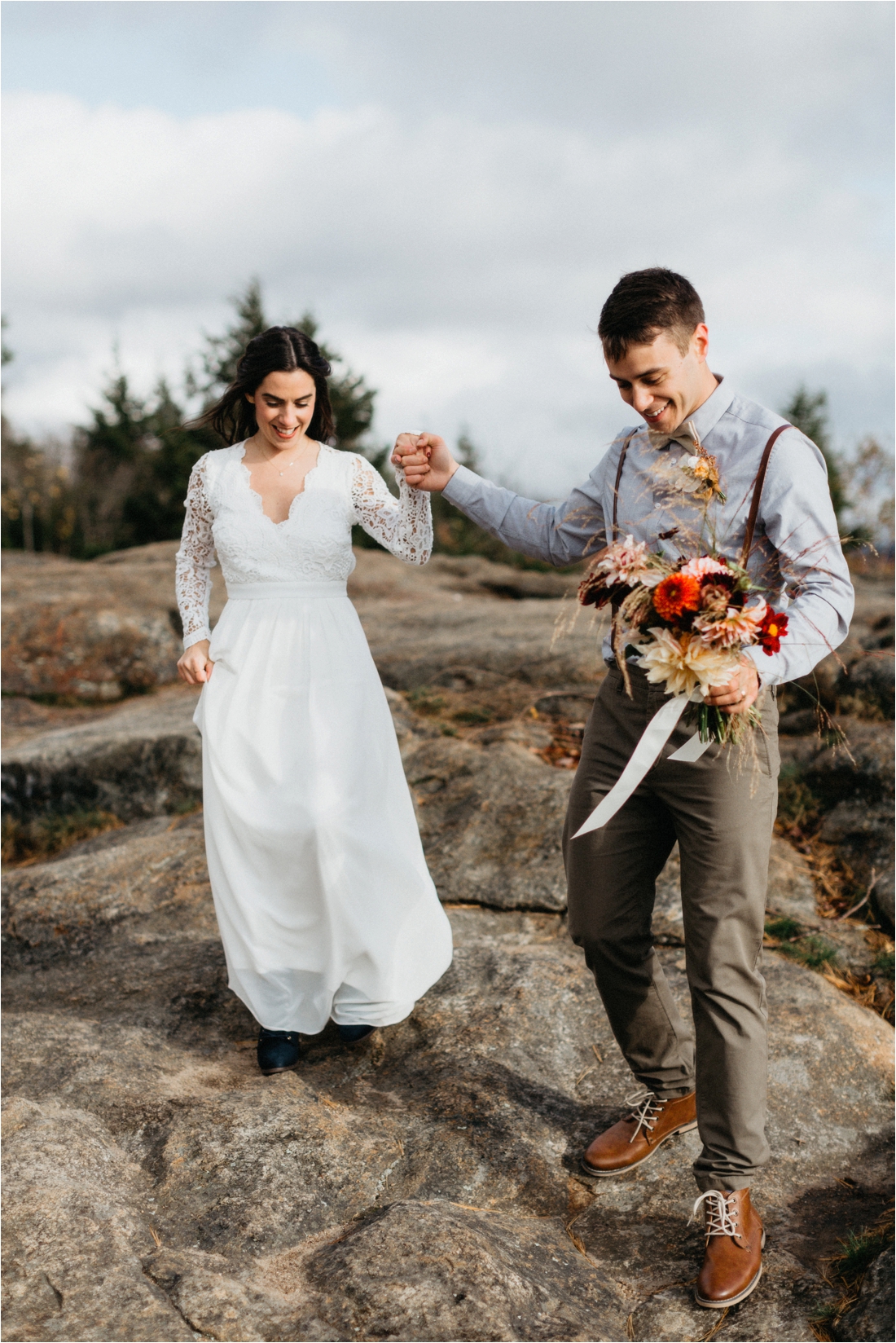 Elopement on Rocky Mountain near Inlet, Adirondacks | Shaw Photo Co. | Adirondack Wedding Photographer