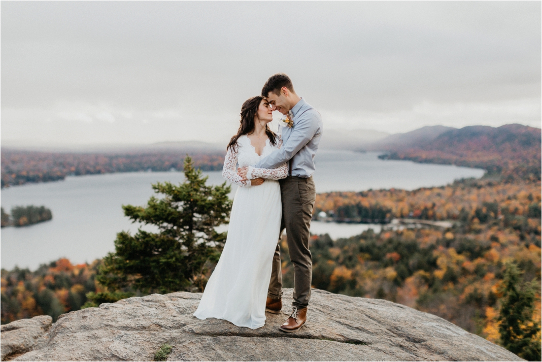 Elopement on Rocky Mountain near Inlet, Adirondacks | Shaw Photo Co. | Adirondack Wedding Photographer