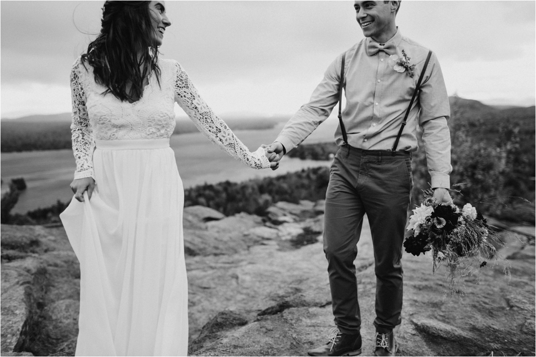 Elopement on Rocky Mountain near Inlet, Adirondacks | Shaw Photo Co. | Adirondack Wedding Photographer