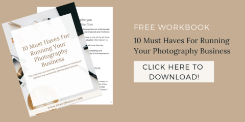 10 Must Haves for Running Your Photography Business | Shaw Photo Co. | Freebies for Wedding Photographers