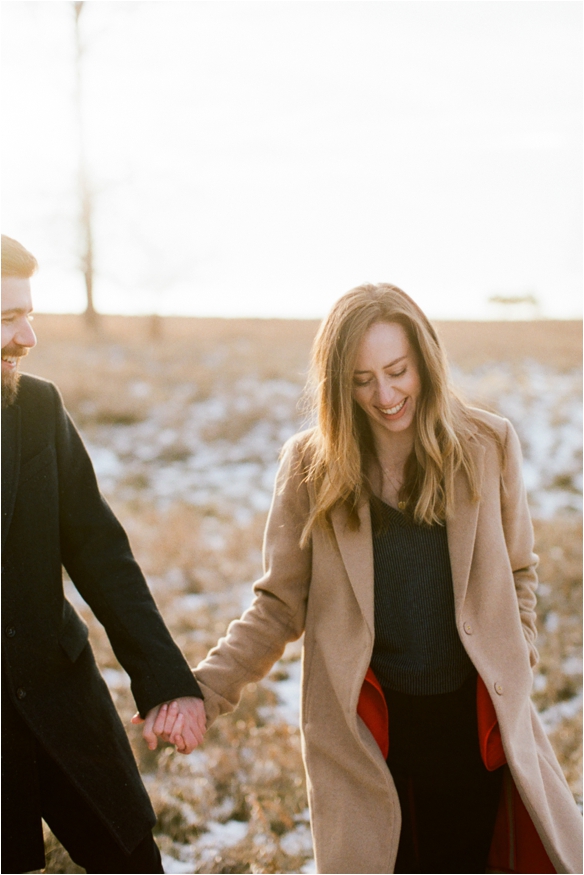 winter engagement session in buffalo new york