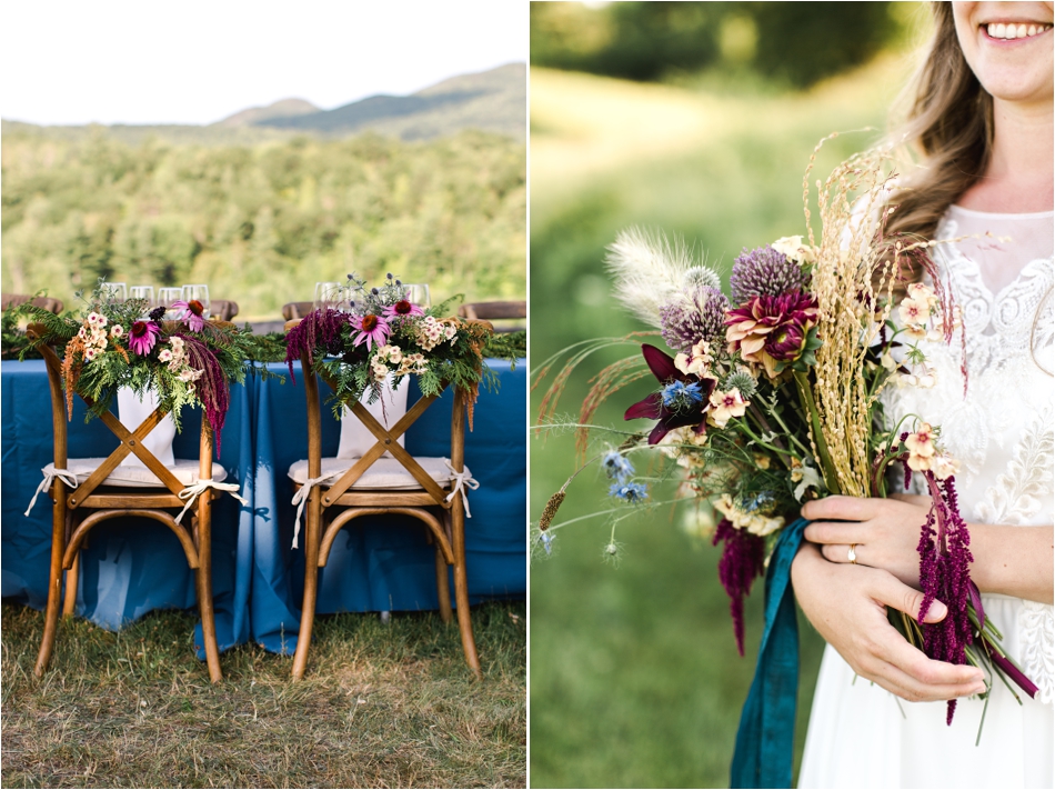 Organic bouquets and flowers by Little Farmhouse Flowers - Elopement in the Adirondack Mountains | Shaw Photo Co.