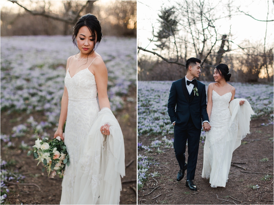 Bride and groom portraits at Brooklyn Botanical Gardens