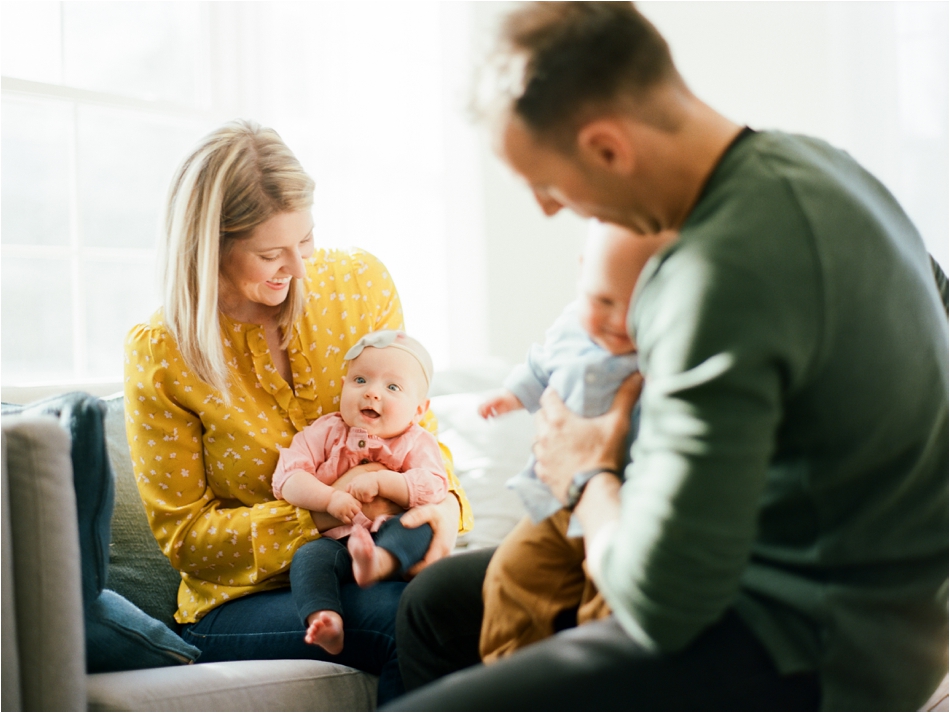 Family Photography with Twins In Home Family Shoot | Buffalo, NY