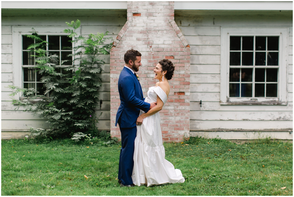 Bride and groom first look