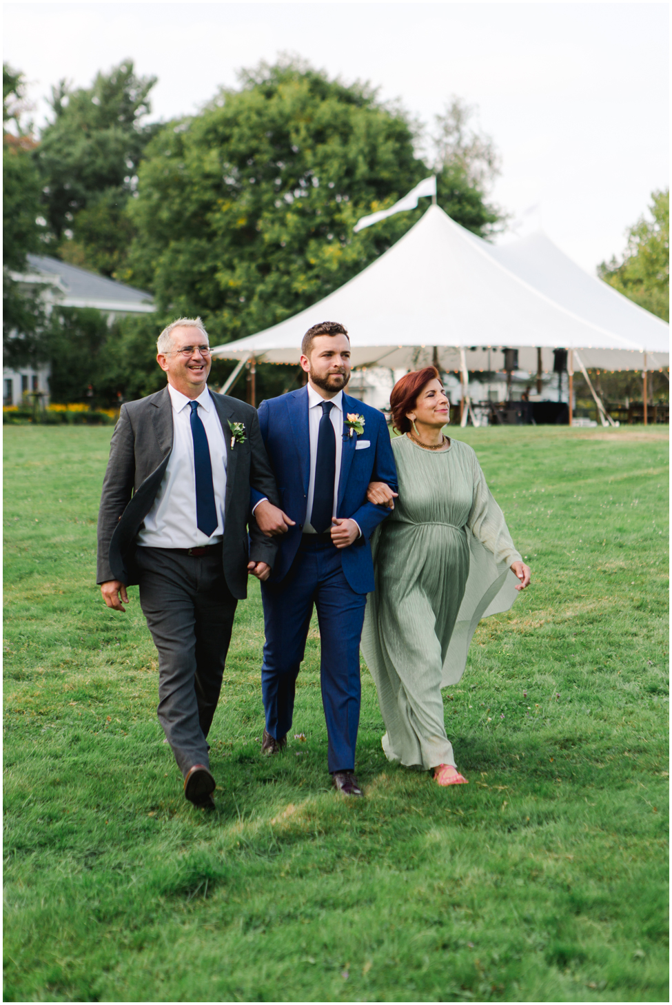 Wedding ceremony at Knox Farms in East Aurora, New York