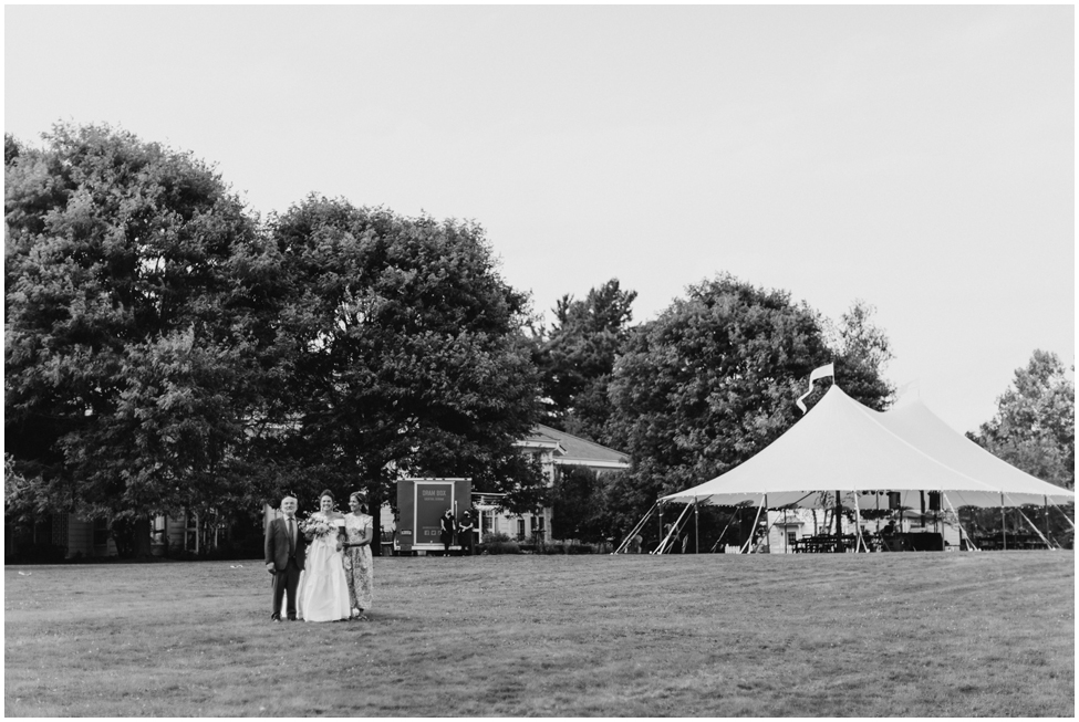 Wedding ceremony at Knox Farms in East Aurora, New York
