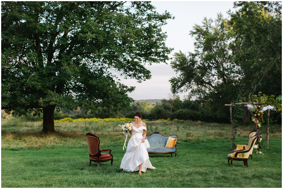 Teal, green and mustard fall wedding