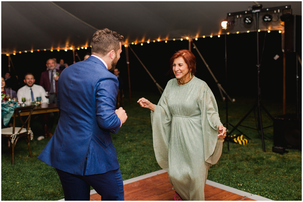 Mother and son first dance