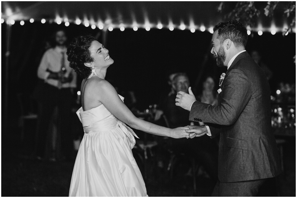 Bride and groom first dance