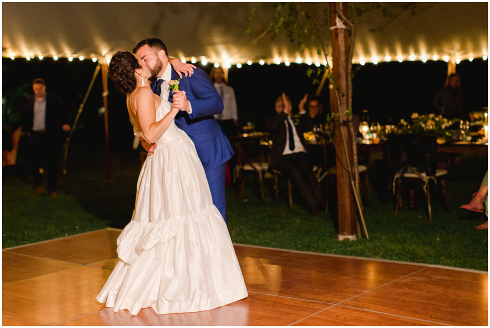 Bride and groom first dance