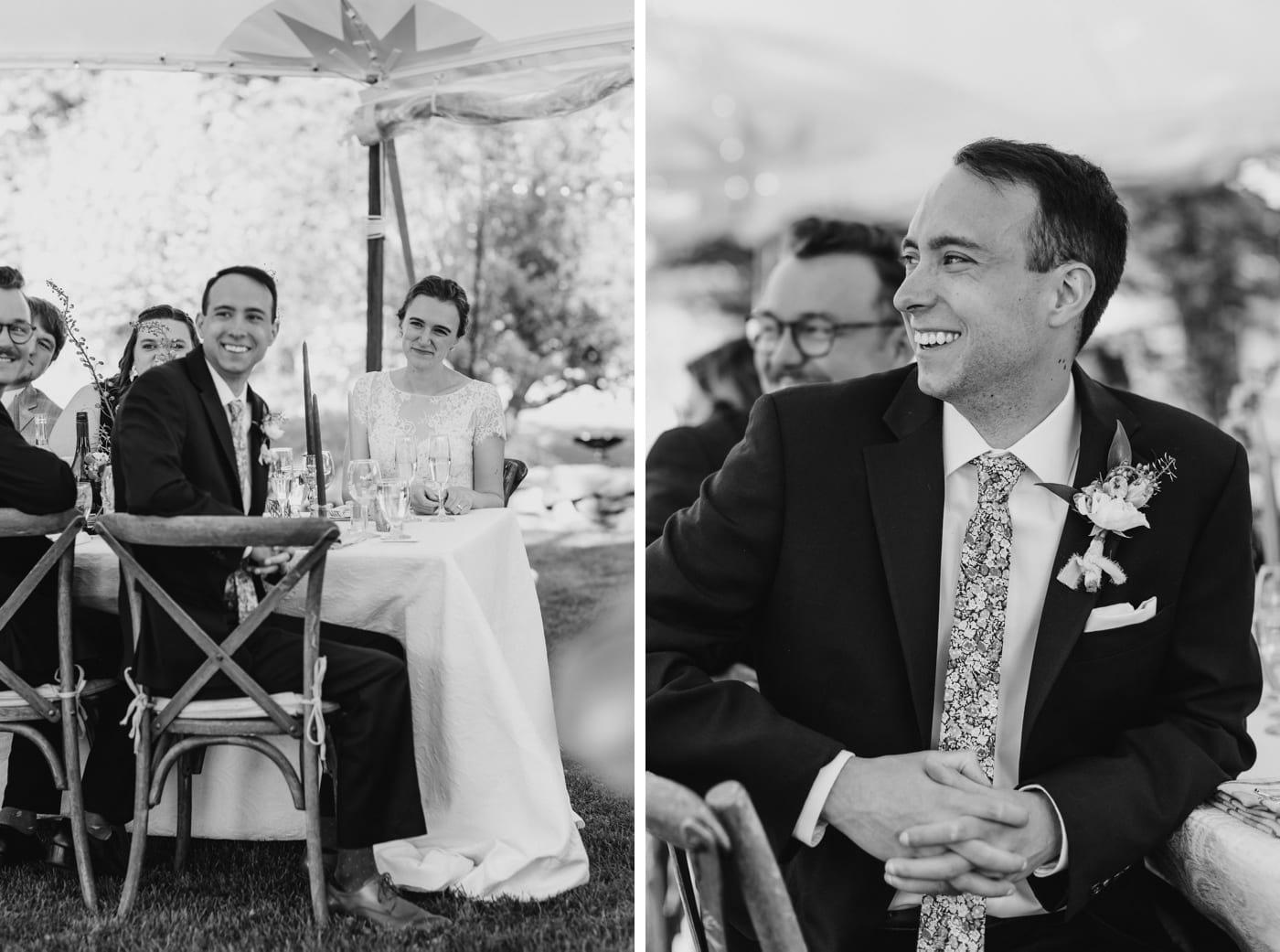 A colorful outdoor wedding in a backyard in Batavia NY