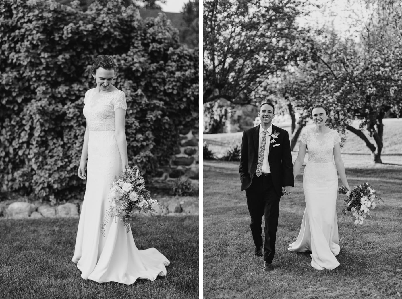 Bride and groom portraits in Batavia, New York