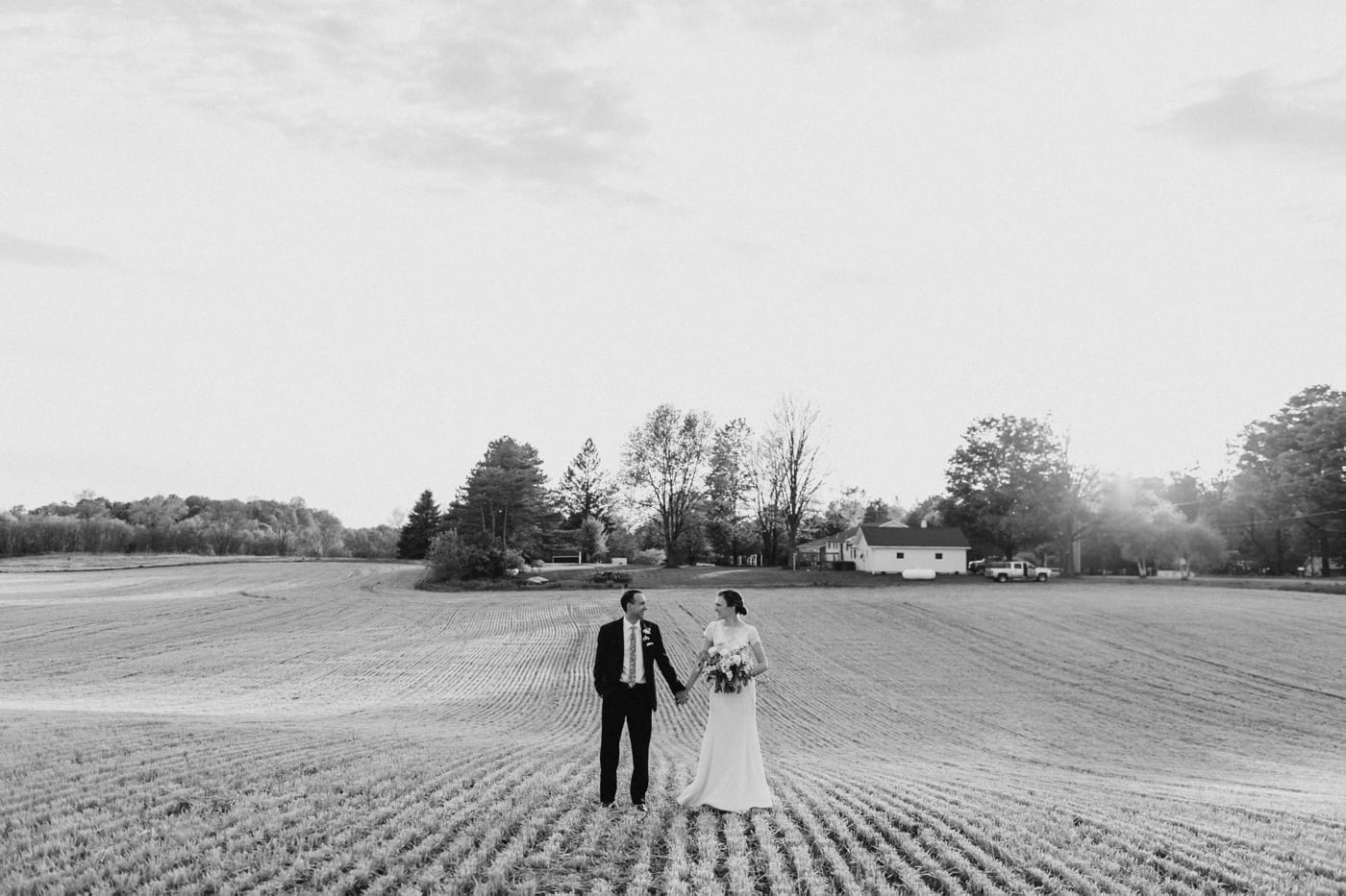 Bride and groom portraits in Batavia, New York