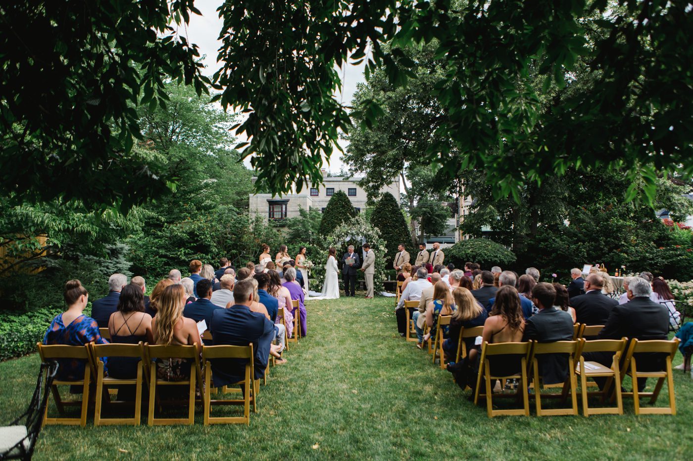 Wedding ceremony at The Garret Club