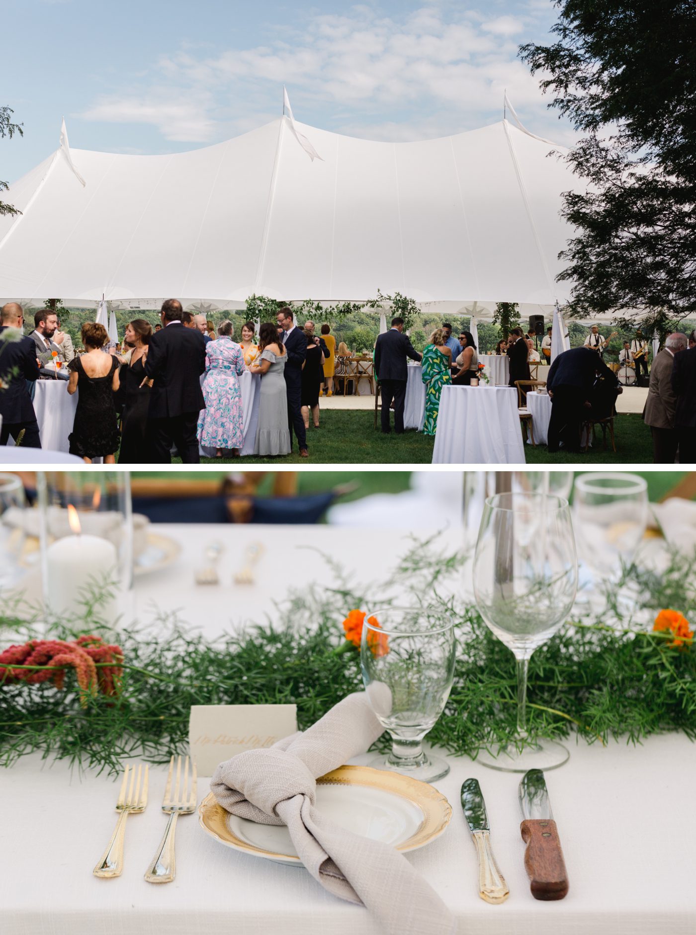 Tented summer wedding at Knox Farm