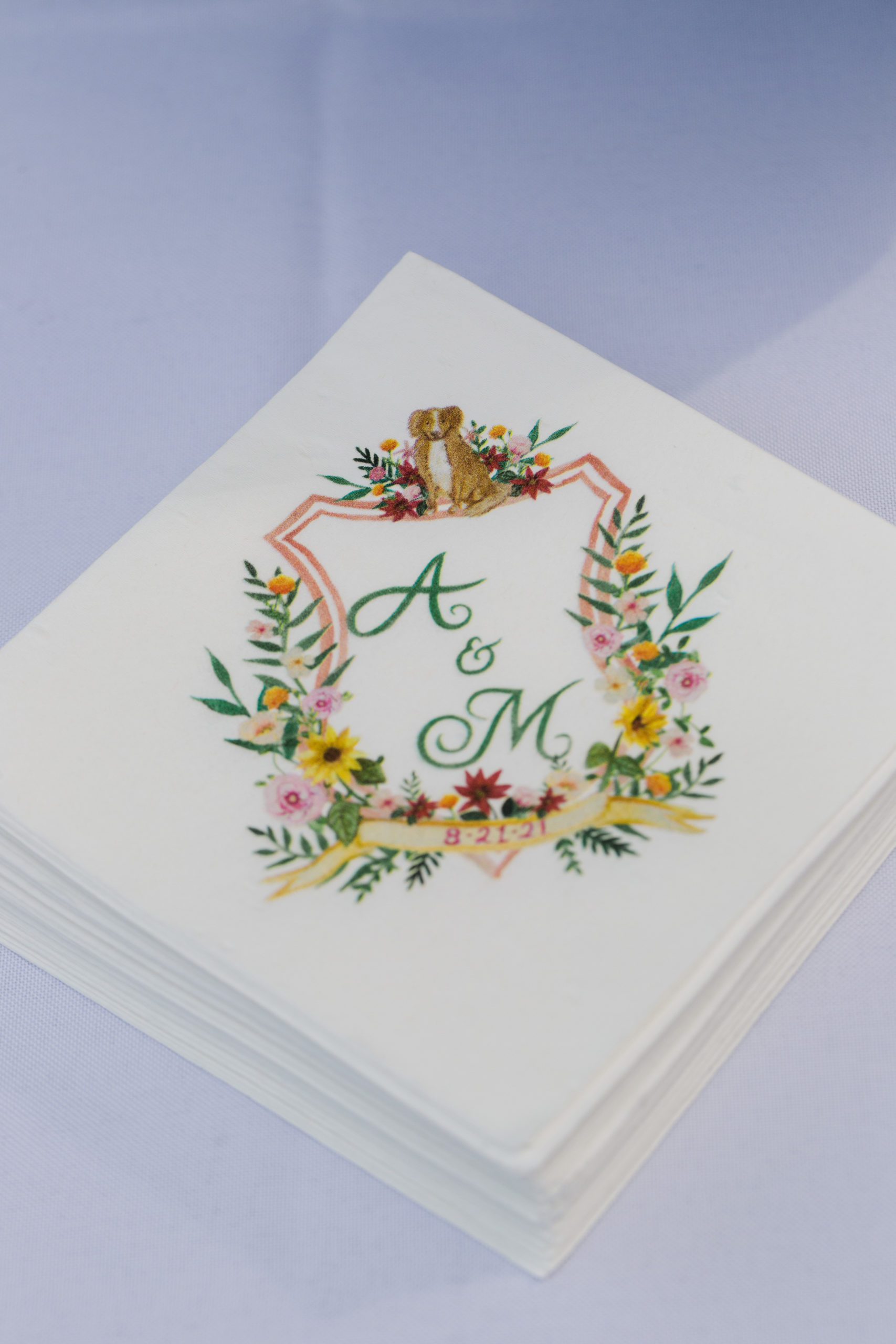 Custom wedding crest by Crystal Ocha 