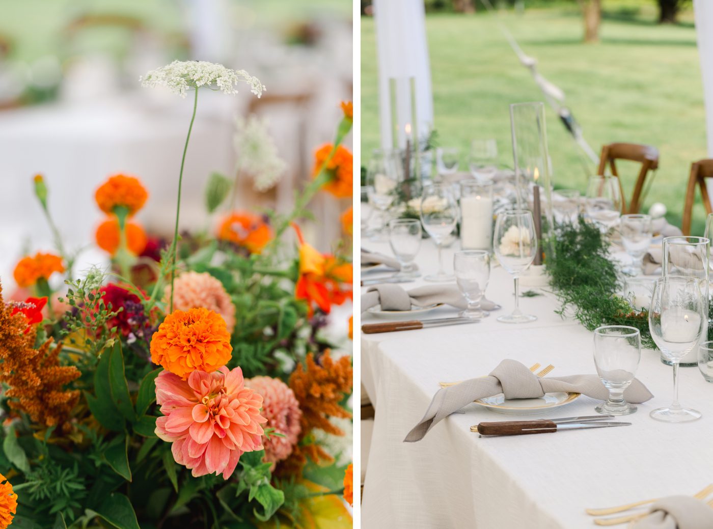 Tented summer wedding at Knox Farm