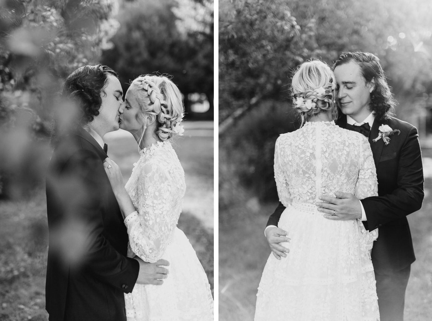 Sunset bride and groom portraits at Knox Farm in Buffalo, New York