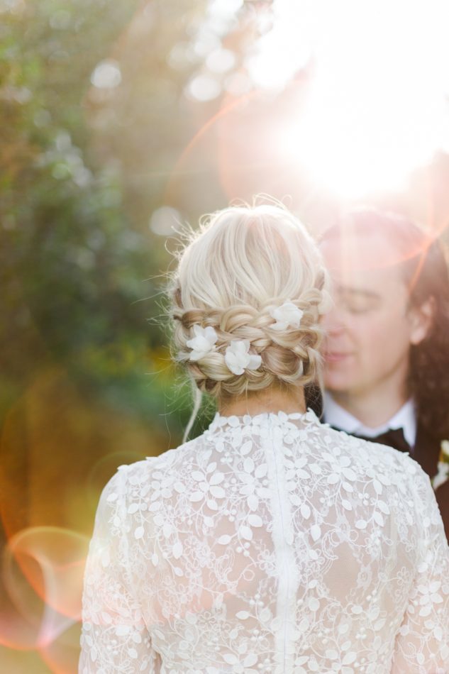 Sunset bride and groom portraits at Knox Farm in Buffalo, New York