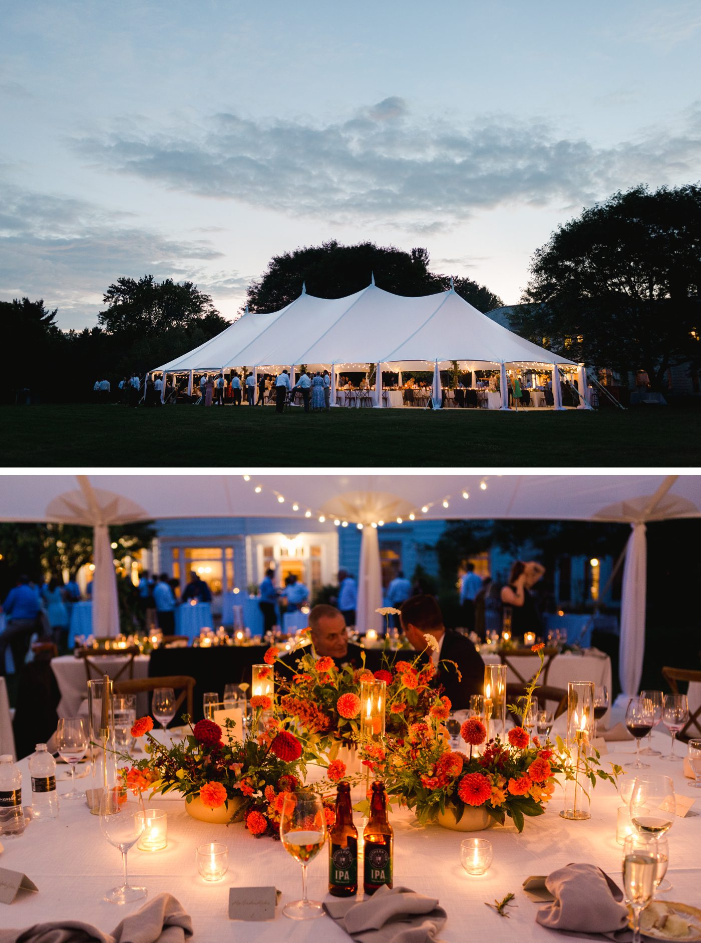 Tented summer wedding at Knox Farm