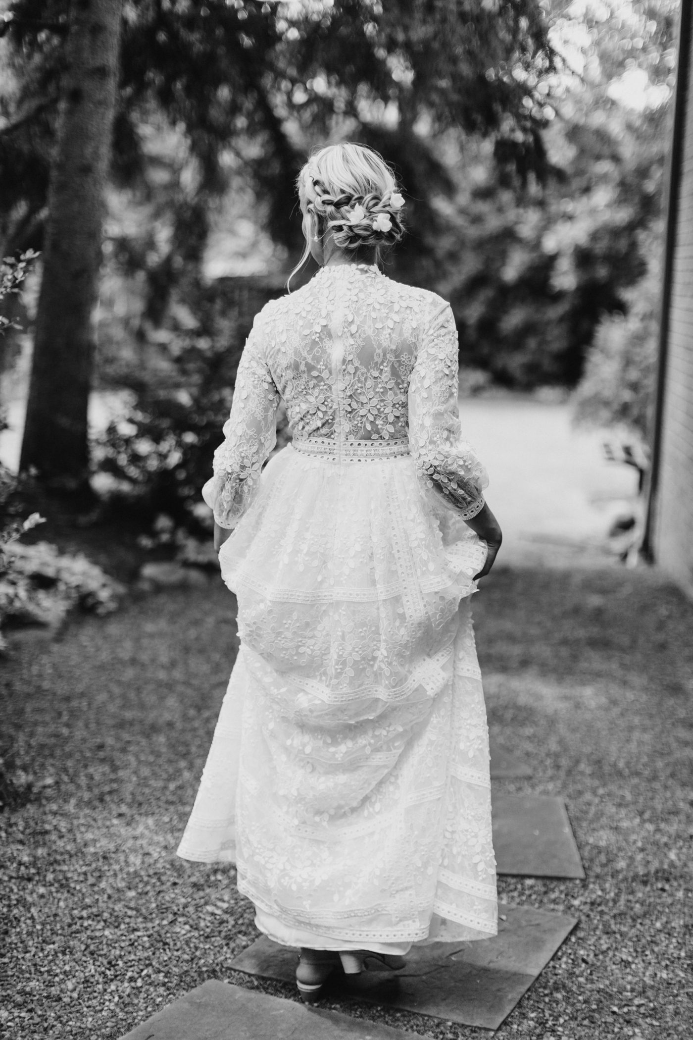 Bride in the Evangelina Gown by Costello’s Bridal