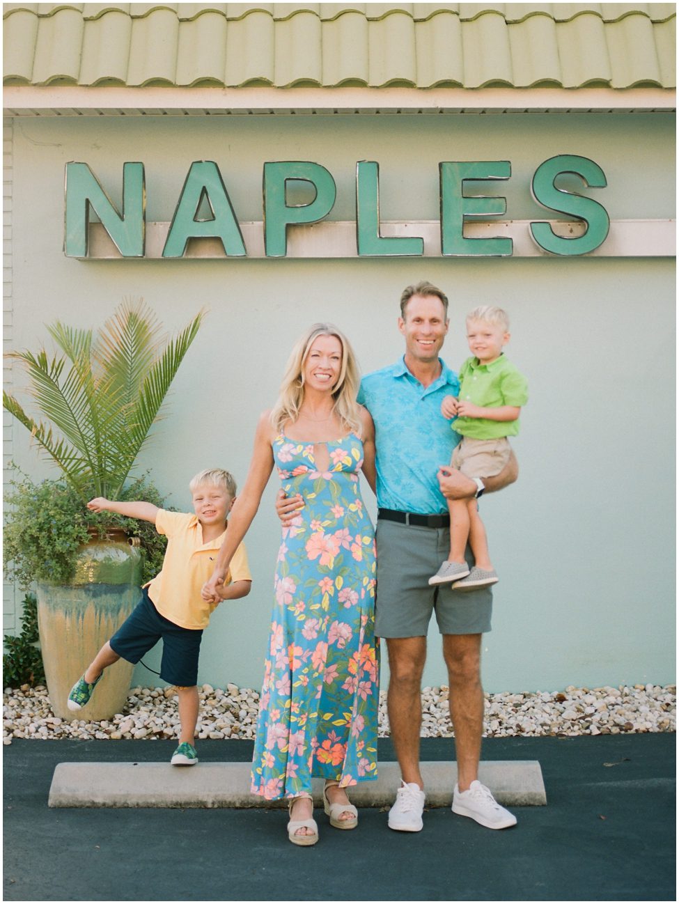 Downtown Naples Florida Family Session