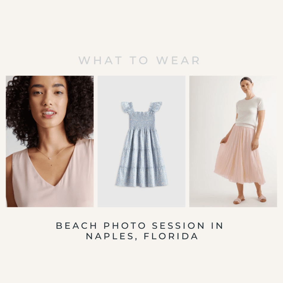 What to wear for a beach family photo session in Naples, Florida